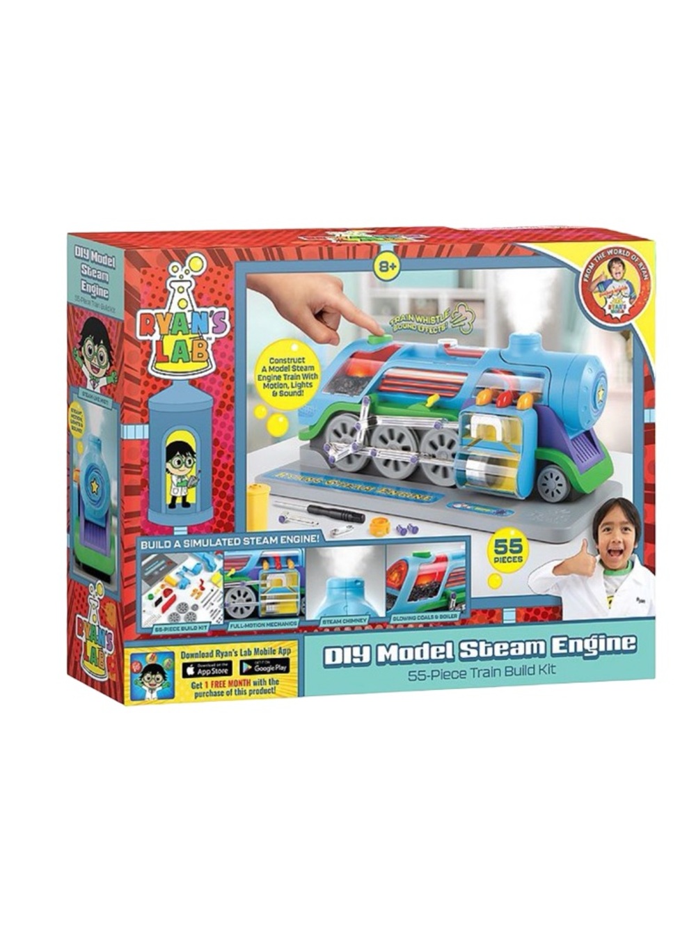 Ryan World DIY Model Steam Engine Train Build Kit - Picture 7 of 8